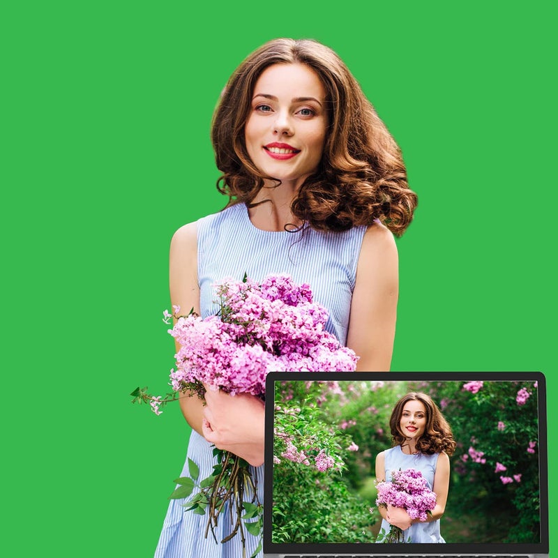 UTEBIT 5x6.5ft Green Screen Backdrop, Photography Backdrop Chroma Key Small Greenscreen Sheet Background for Streaming, Zoom Meeting, PS Keying, Video Creation, Studio Portrait Shoots (Backdrop Only) - Image 2